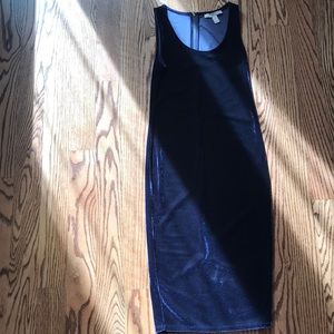 Dark plum velvet midi dress. Never worn.